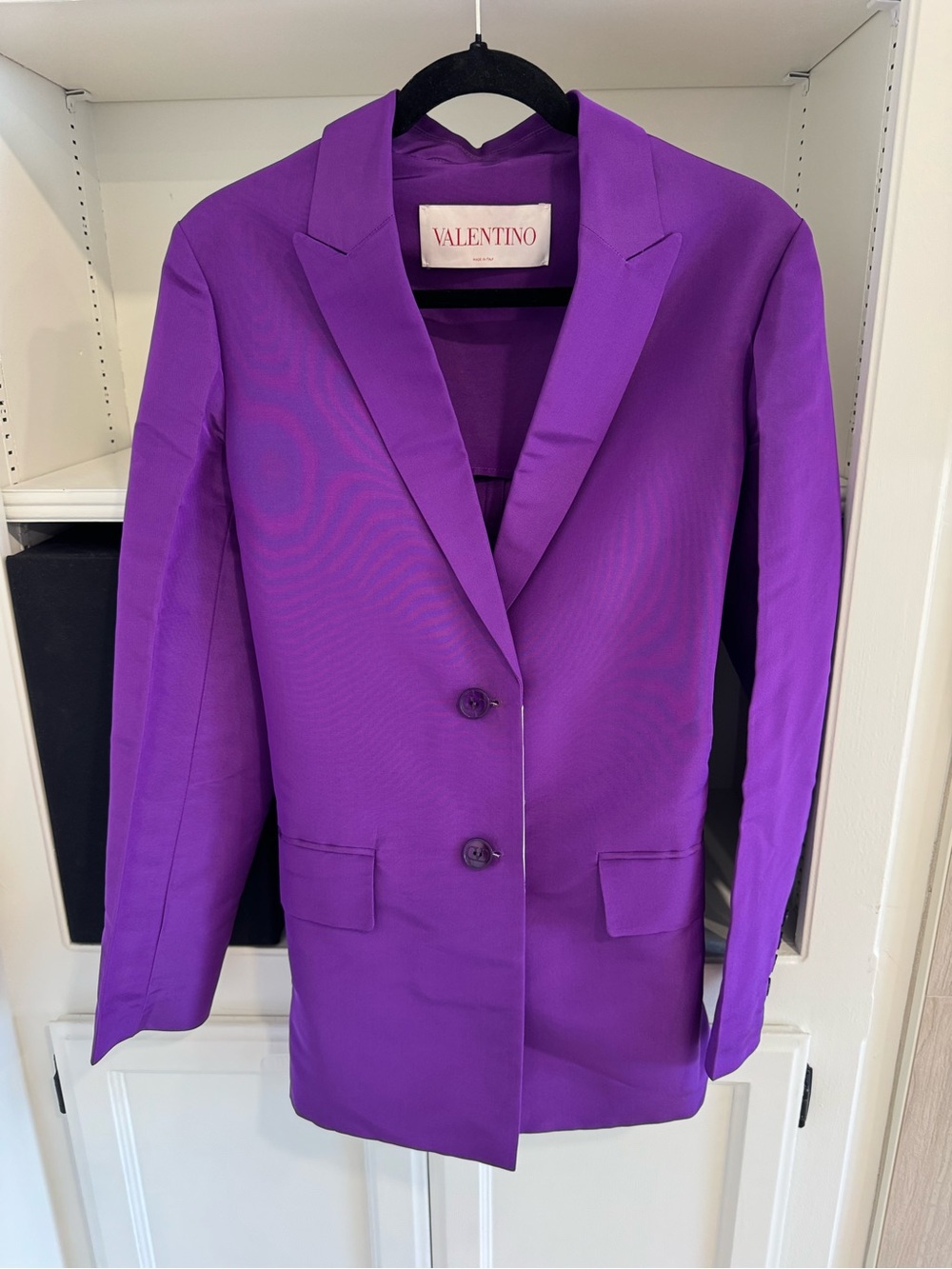 Valentino Purple Two-Button Tailored Blazer